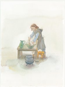 A Medieval Cook Preparing Food