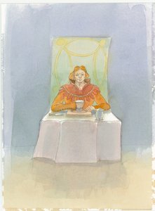 A Medieval Lord Sat at a Table by Judith Dobie