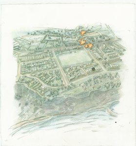 German naval bombardment of Scarborough, North Yorkshire, 1914 by Judith Dobie