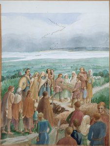 Reconstruction of a Saxon Burial Scene