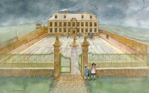 The Cholmley Mansion Banqueting Hall and Forecourt at Whitby Abbey in 1700