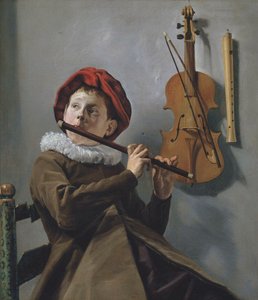Boy Playing the Flute