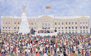 Crowds around the Palace