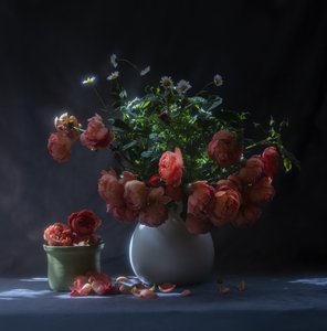 Moody Roses Still Life