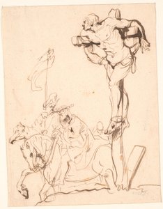 Crucified Thief, Riders at the Foot of the Cross by Jürgen Ovens