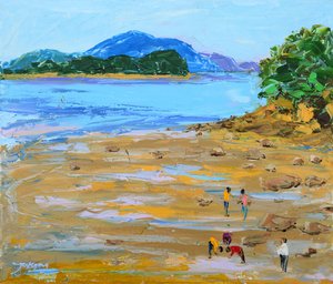 Beachcombers At Low Tide by Jukyong Park