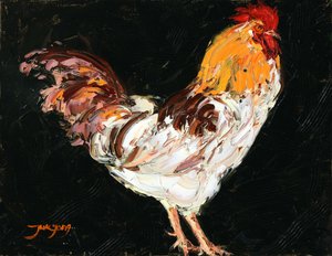 Bold Rooster Portrait by Jukyong Park