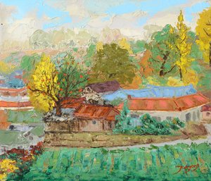 Colorful Autumn Village
