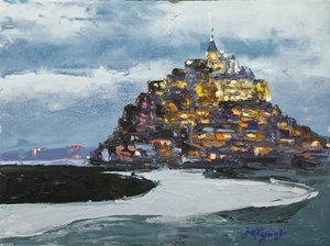 Mont Saint-Michel Evening Glow by Jukyong Park