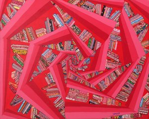 Spiraling Red Books by Jukyong Park