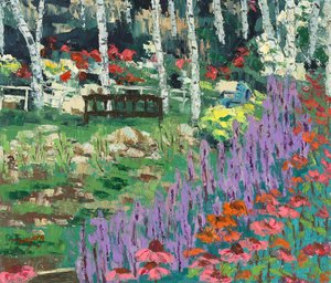 Summer Birch Garden by Jukyong Park
