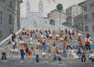 Vibrant Spanish Steps by Jukyong Park
