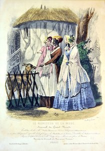 Visiting the Zoo of the Jardin des Plantes in Paris, fashion plate