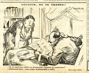 Candid, Satirical in B & W by Jules Abel Faivre