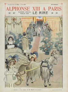 Visit of King Alfonso XIII of Spain to Paris (Illustration for Le Rire)