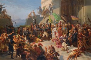 Sultan Selim III visiting General Horace Sebastiani during the defence of Constantinople against the British fleet, February 1807