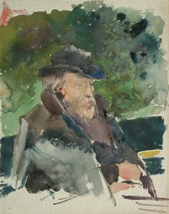 Sketch of Burne-Jones by Jules Bastien Lepage