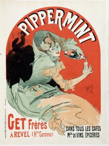 Advertising poster for the Pippermint Get Freres - by Jules Cheret