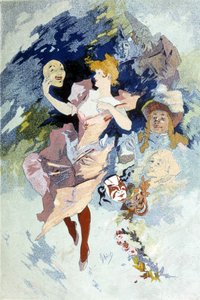 Design by Cherret for the Carnival at the end of the 19th century by Jules Cheret