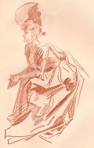 Drawing in Sanguine by Jules Cheret