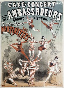 Les Martinettes at the Cafe-Concert des Ambassadeurs - Poster by Jules Cheret, Late 19th Century by Jules Cheret