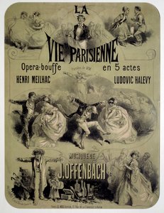 Poster for opera food La vie parisienne by Jacques Offenbach by Jules Cheret