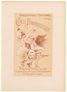 Advertising Card for the Cercle Funambulesque by Jules Cheret
