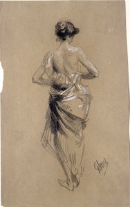 Standing Woman Seen from Behind by Jules Cheret