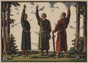 The Pact of Grutli by Jules Courvoisier
