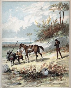 Don Quixote and Sancho Panza - Illustration by Jules David (1808-1892) from 