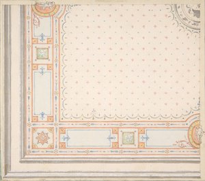 Design for a ceiling (detail), second half 19th century