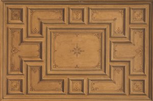 Design for a Decorated Ceiling by Jules Edmond Charles Lachaise and Eugène Pierre Gourdet