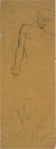 Study of a Standing Draped Figure by Jules Elie Delaunay