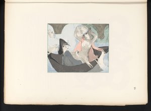 Two Female Figures with Birds and a Dog by Jules Germain