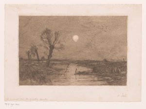 Marsh with Four Willows by Jules Guiette