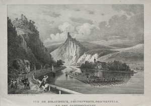 View of Rolandseck, Nonnenwerth, Drachenfels and Siebenbirge by Jules Jean Baptiste de Joly