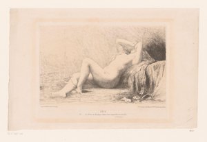 Reclining Nude Woman by Jules Joseph Lefebvre