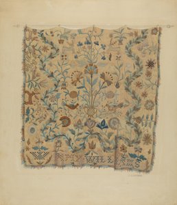 Embroidered Coverlet