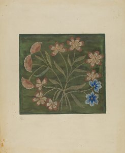 Embroidered Coverlet, c. 1936 by Jules Lefevere