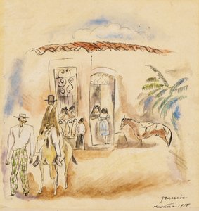Landscape with Figures, Havana, 1915 by Jules Pascin