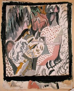 Two Women at a Circular Table, South Carolina by Jules Pascin