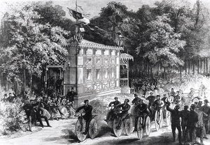 A Velocipede Race at Pre Catelan