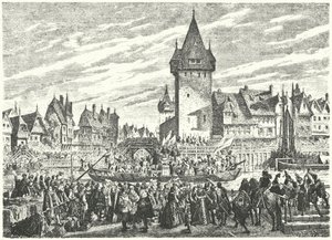 The Hirsebreifahrt, transportation of a cargo of millet by boat from Zurich to the city