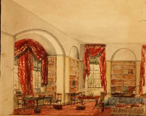 Side View of the Library at Aynhoe by Julia Cartwright