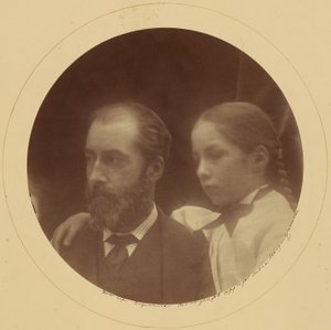 Charles Loyd Norman and his Daughter Margaret by Julia Margaret Cameron
