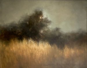 Misty Golden Landscape by Julia Purinton