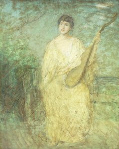 Model with a Lute by Julian Alden Weir