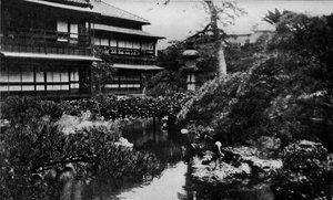 A Tea-House Garden, Tokyo. Landscape Gardening with Theme of Volcanic Origins