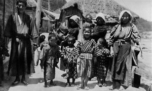Large Family of Young Fisherman at Nabuto, with Nine Children
