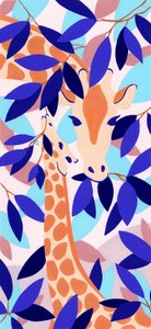 Mother And Baby Giraffes